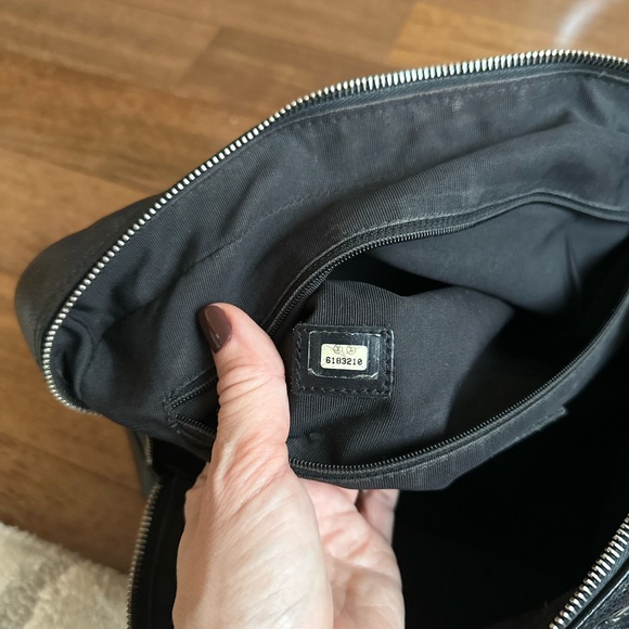 Authentic Chanel bag purse black caviar leather $5800 Bowler quilted - Picture 9 of 16